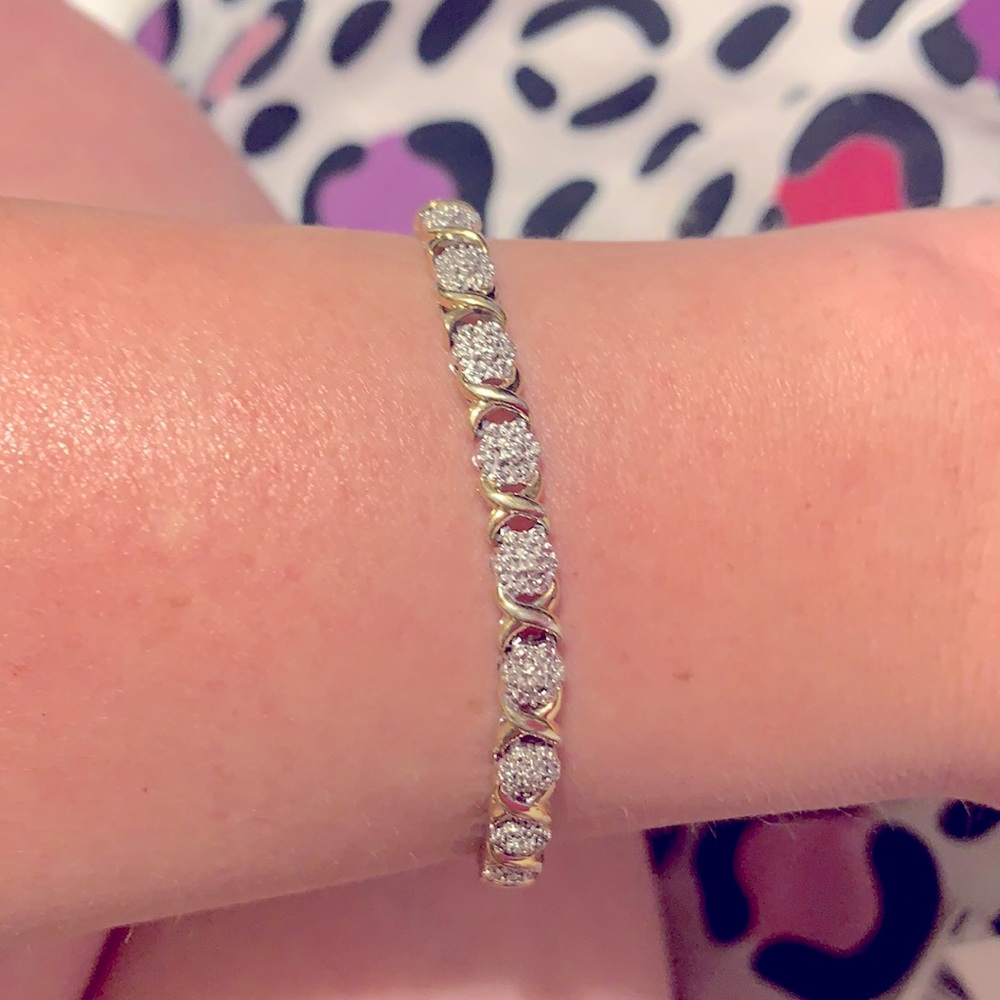 Gold and silver diamond bracelet XOXO STYLE